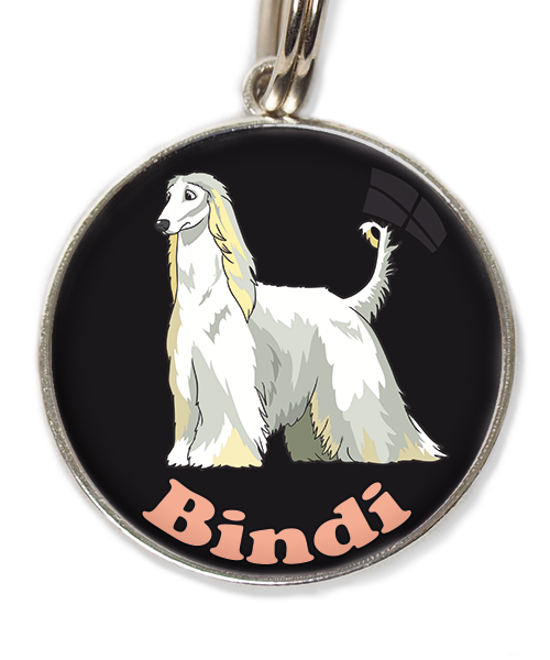 afgaanse-windhond-met-naam-los-huisdierpenning-zwart