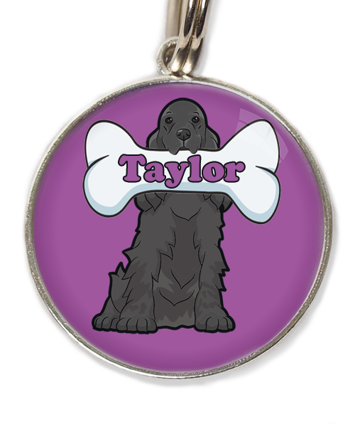 black-cocker-met-naam-been-huisdierpenning-lilla