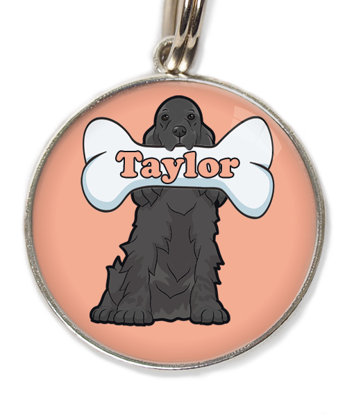 black-cocker-met-naam-been-huisdierpenning-peach