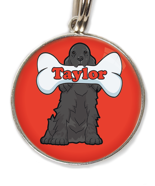 black-cocker-met-naam-been-huisdierpenning-rood
