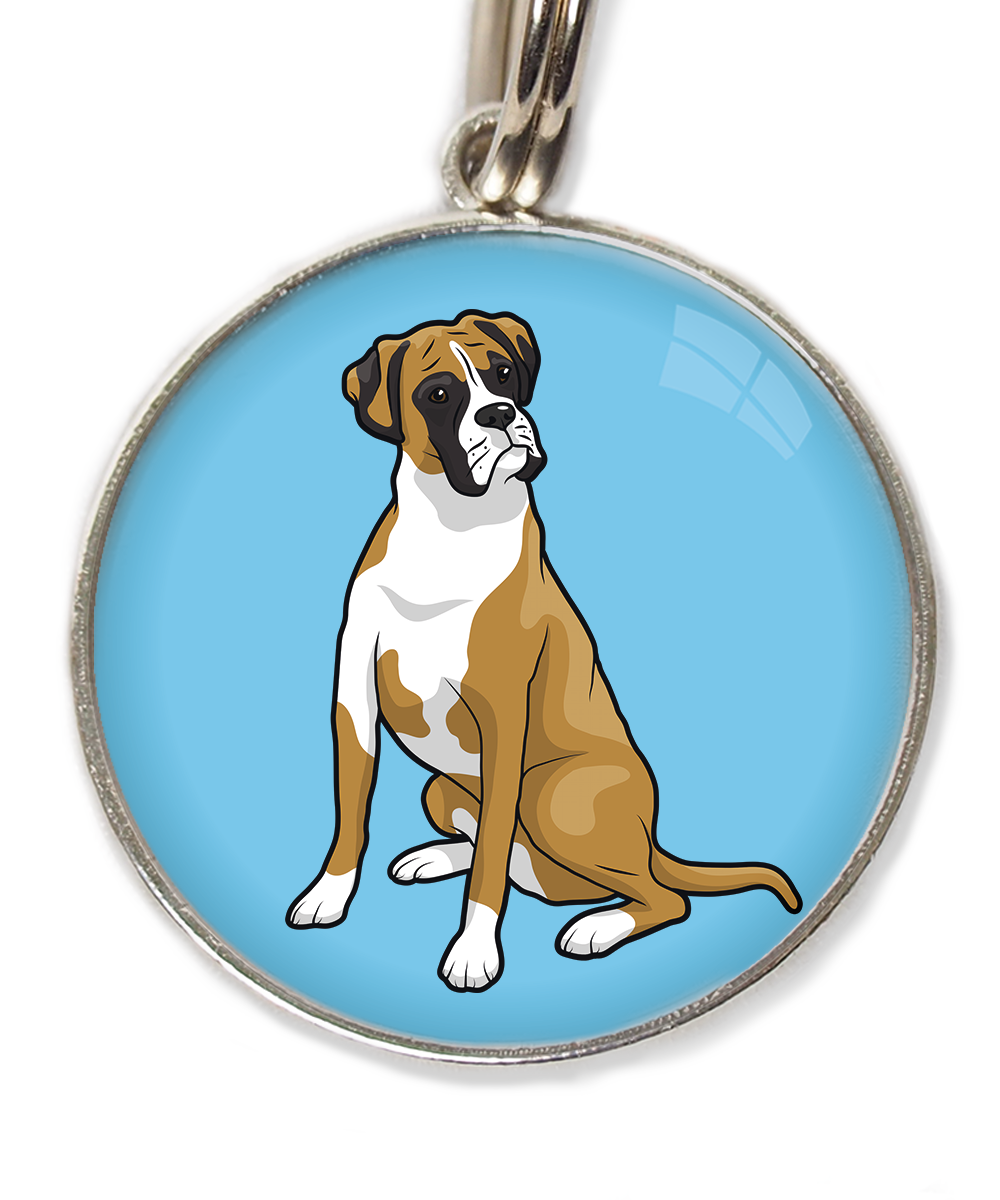 boxer-huisdierpenning-lichtblauw