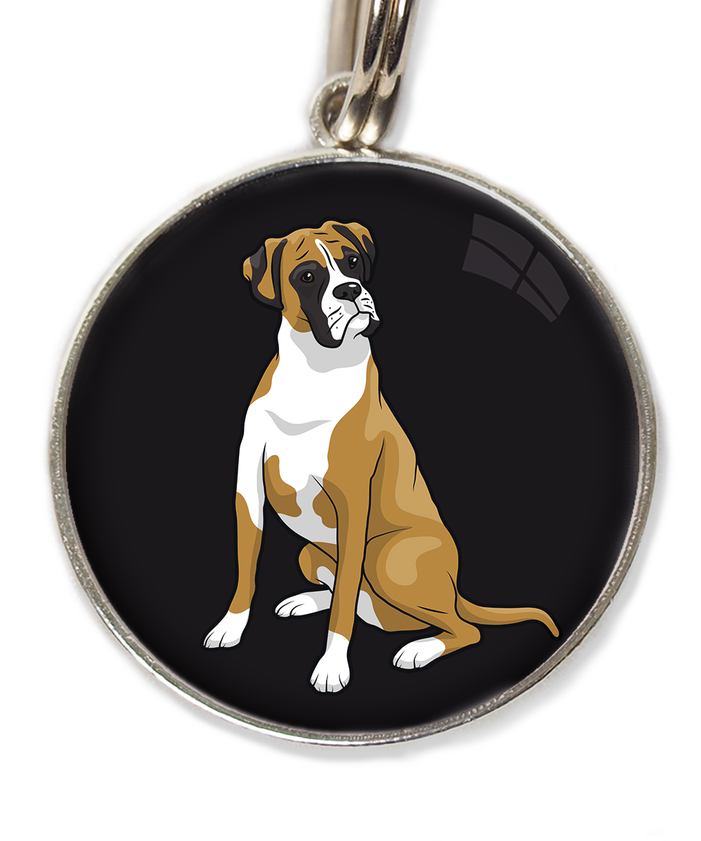 boxer-huisdierpenning-zwart