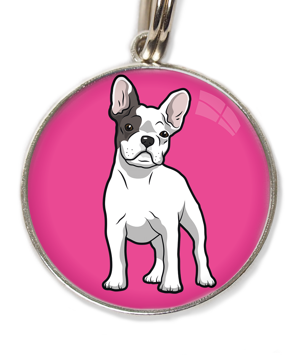 franse-bulldog-huisdierpenning-fushia