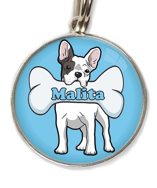franse-bulldog-met-naam-been-huisdierpenning-lichtblauw
