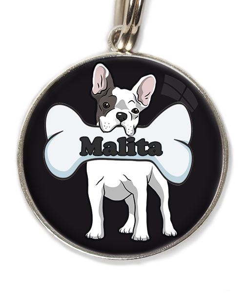 franse-bulldog-met-naam-been-huisdierpenning-zwart
