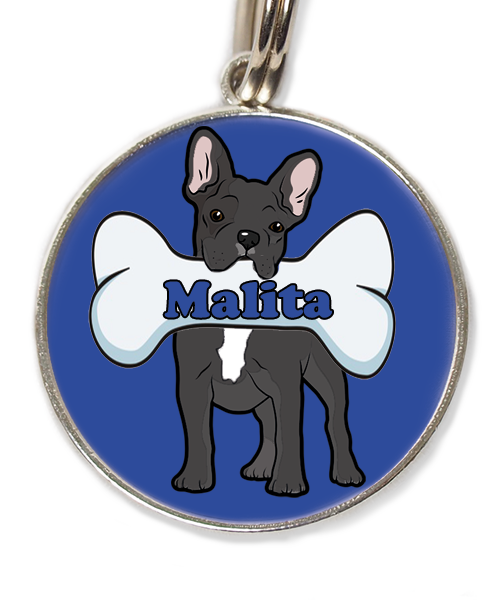 franse-bulldog-met-witte-borst-met-naam-been-huisdierpenning-blauw