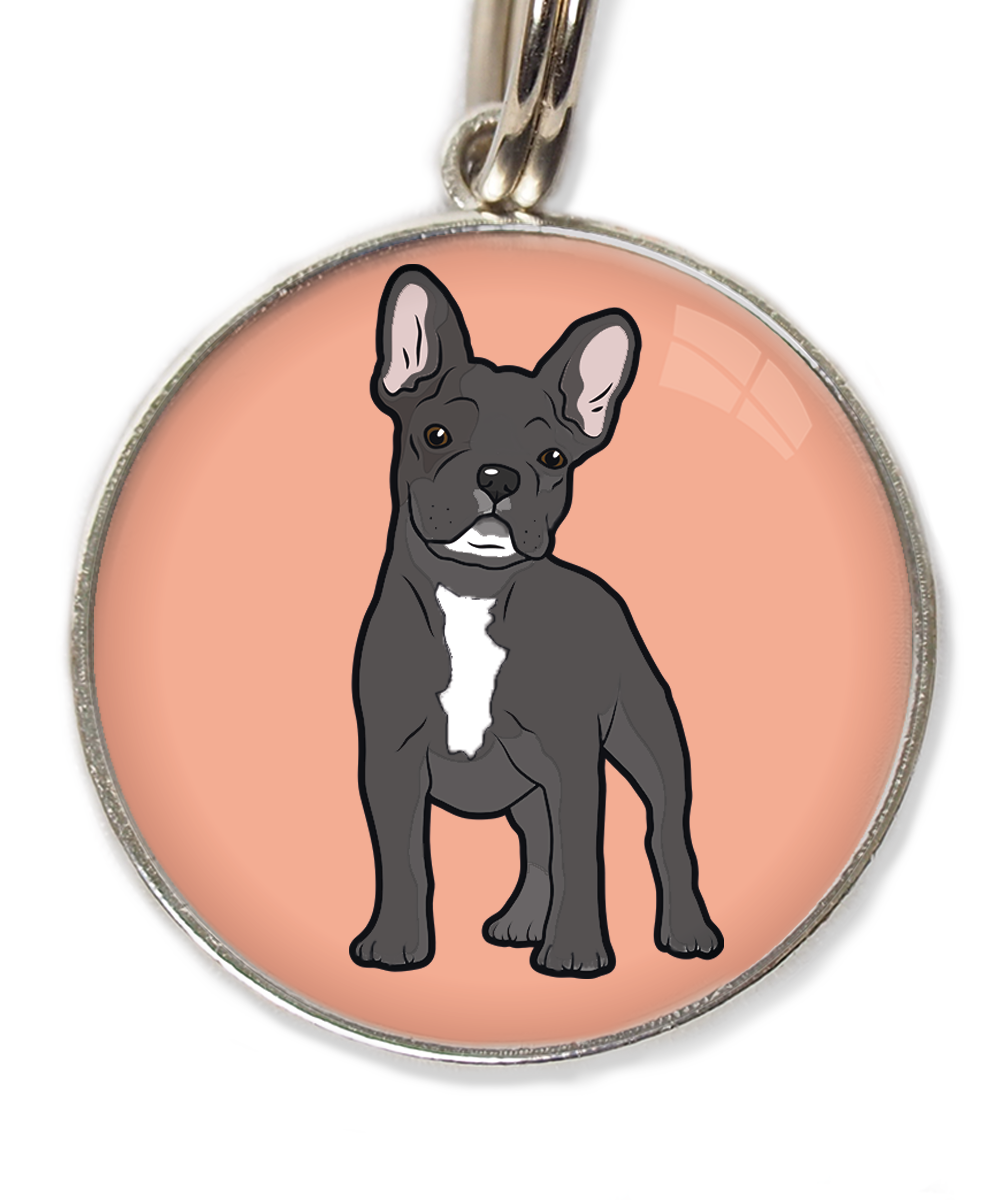 franse-bulldog-witte-sik-witte-borst-huisdierpenning-peach