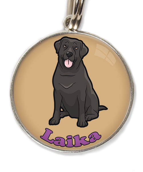 labrador-2-met-naam-los-huisdierpenning-beige