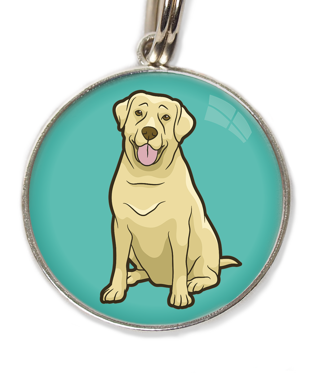labrador-beige-2-huisdierpenning-turquoise