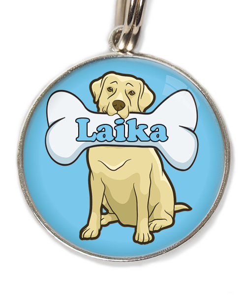 labrador-beige-2-met-naam-been-huisdierpenning-lichtblauw