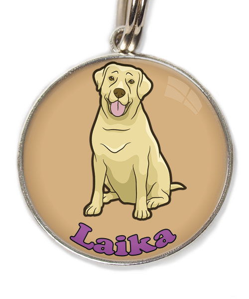 labrador-beige-2-met-naam-los-huisdierpenning-beige