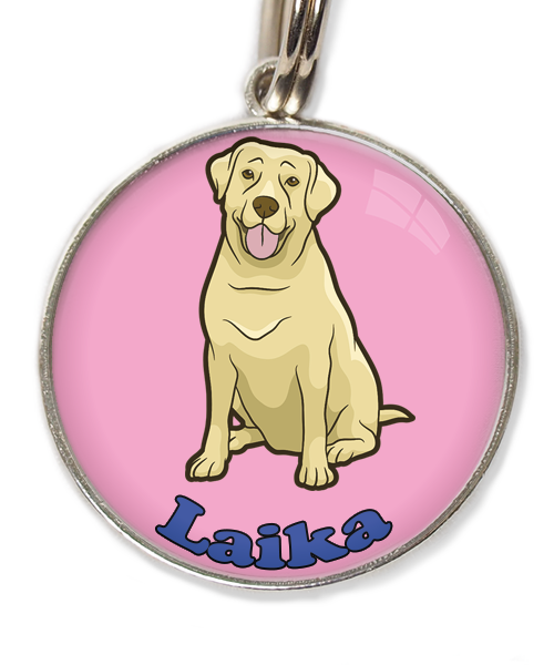 labrador-beige-2-met-naam-los-huisdierpenning-lichtroos
