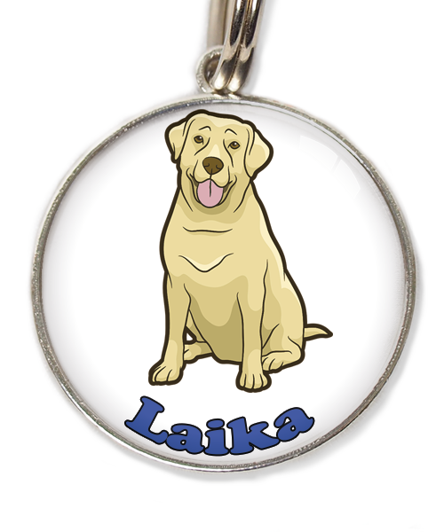 labrador-beige-2-met-naam-los-huisdierpenning-wit