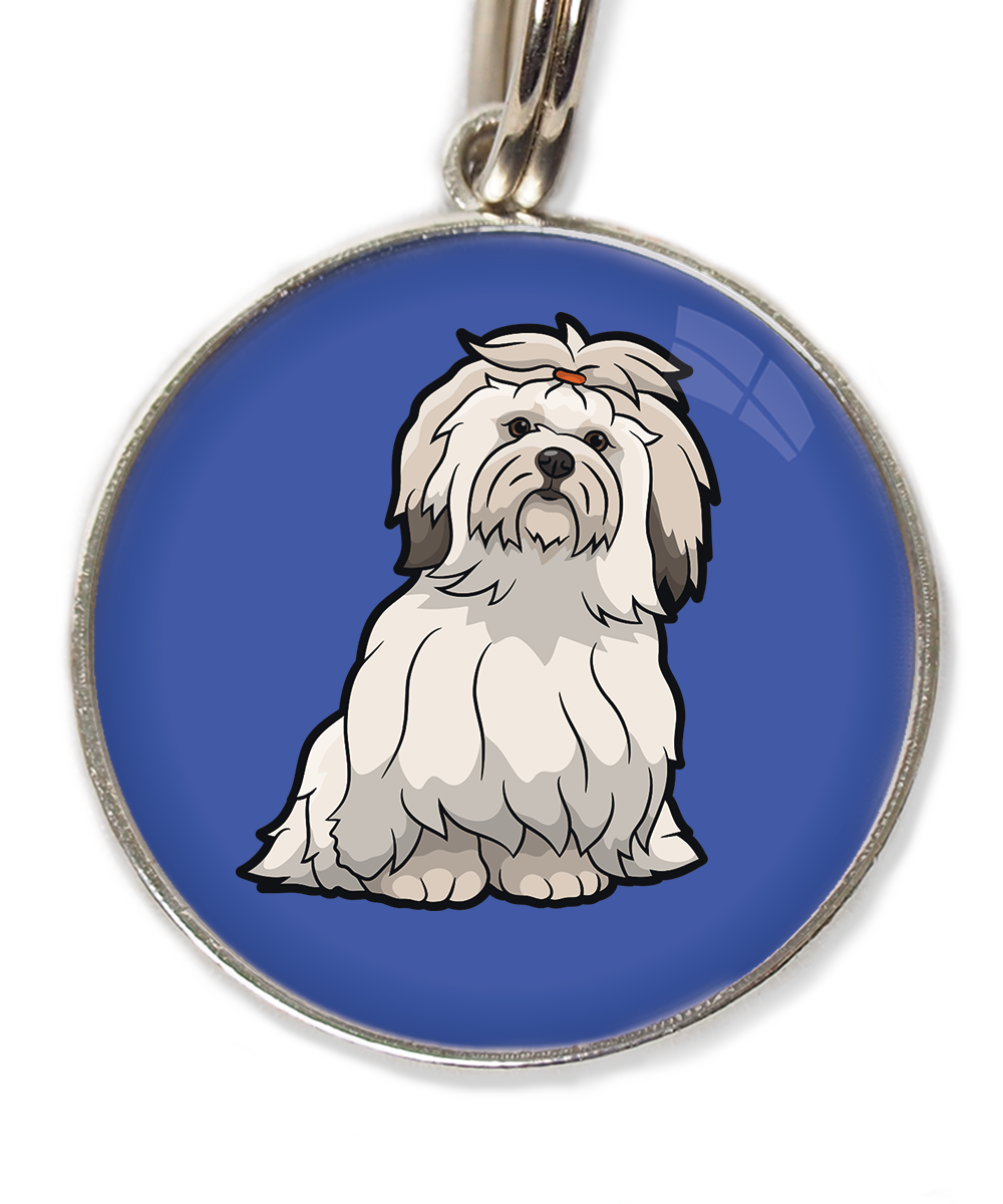 lhasa-apso-huisdierpenning-blauw