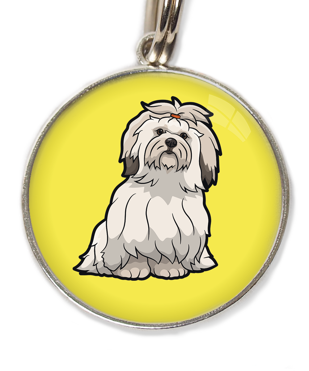 lhasa-apso-huisdierpenning-geel