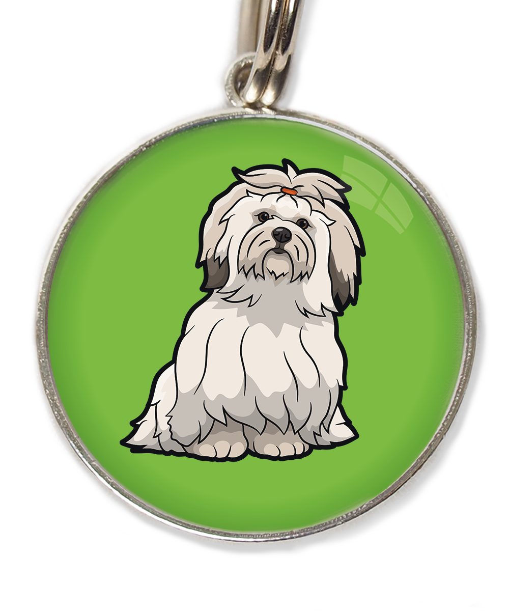 lhasa-apso-huisdierpenning-groen