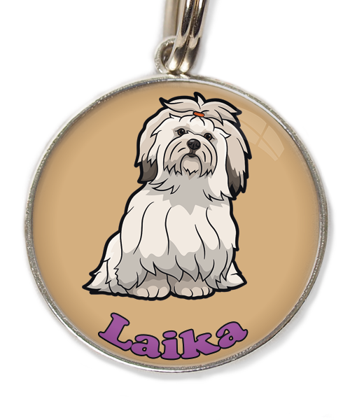 lhasa-apso-met-naam-los-huisdierpenning-beige