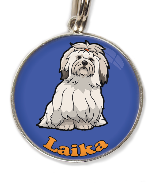 lhasa-apso-met-naam-los-huisdierpenning-blauw