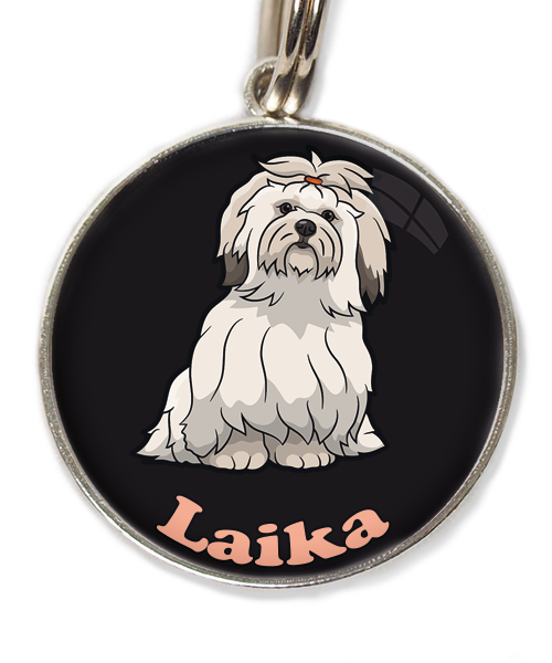 lhasa-apso-met-naam-los-huisdierpenning-zwart