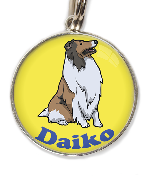 schotse-collie-met-naam-los-huisdierpenning-geel