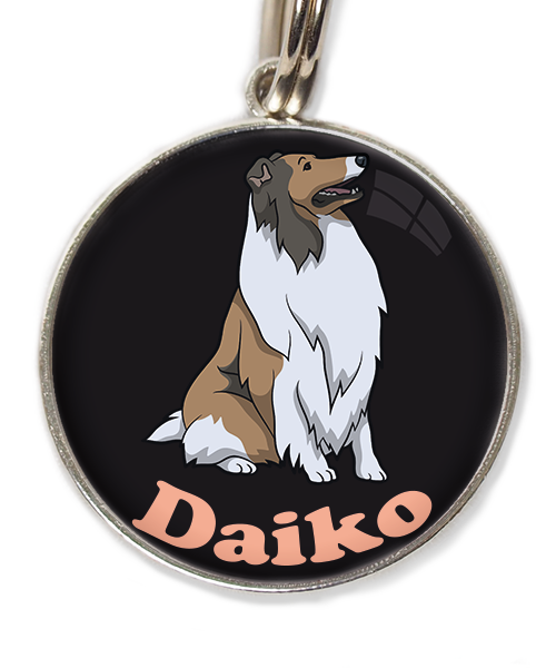 schotse-collie-met-naam-los-huisdierpenning-zwart