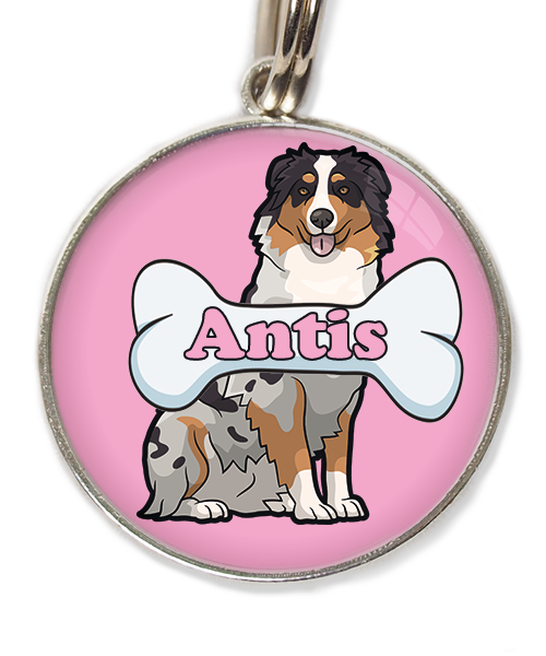 australian-sheperd-met-naam-been-huisdierpenning-lichtroos