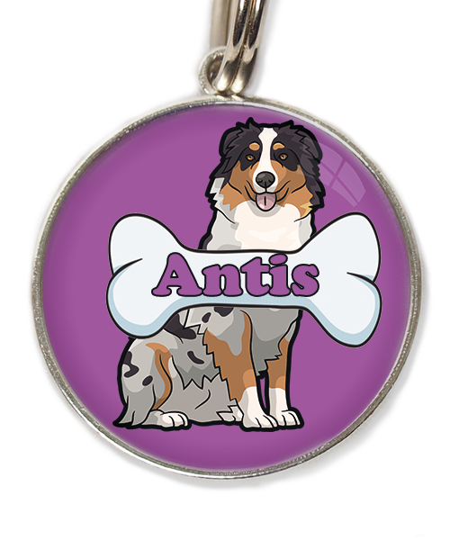 australian-sheperd-met-naam-been-huisdierpenning-lilla