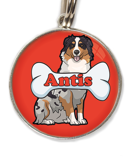 australian-sheperd-met-naam-been-huisdierpenning-rood