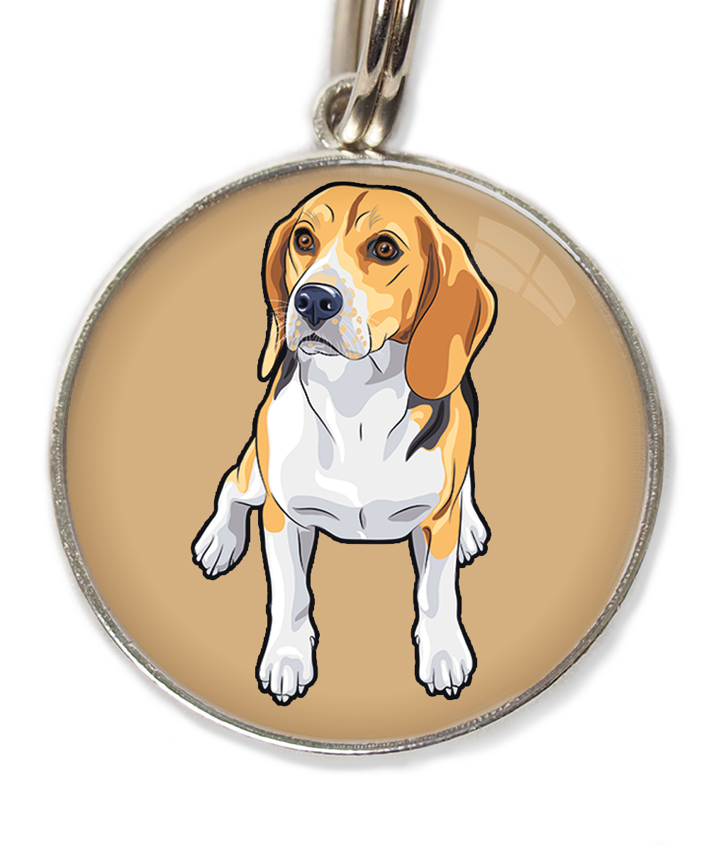 beagle-huisdierpenning-beige