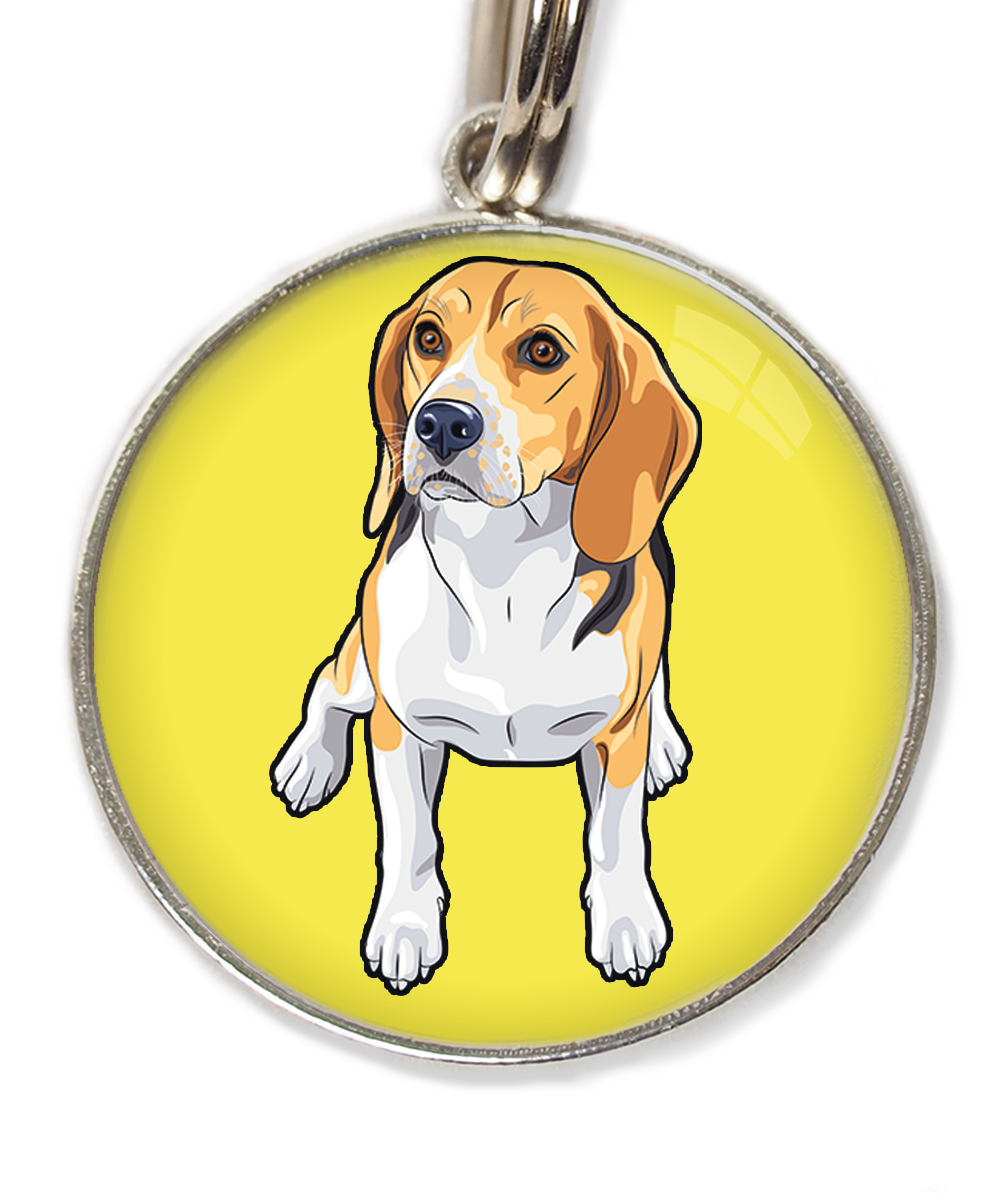 beagle-huisdierpenning-geel