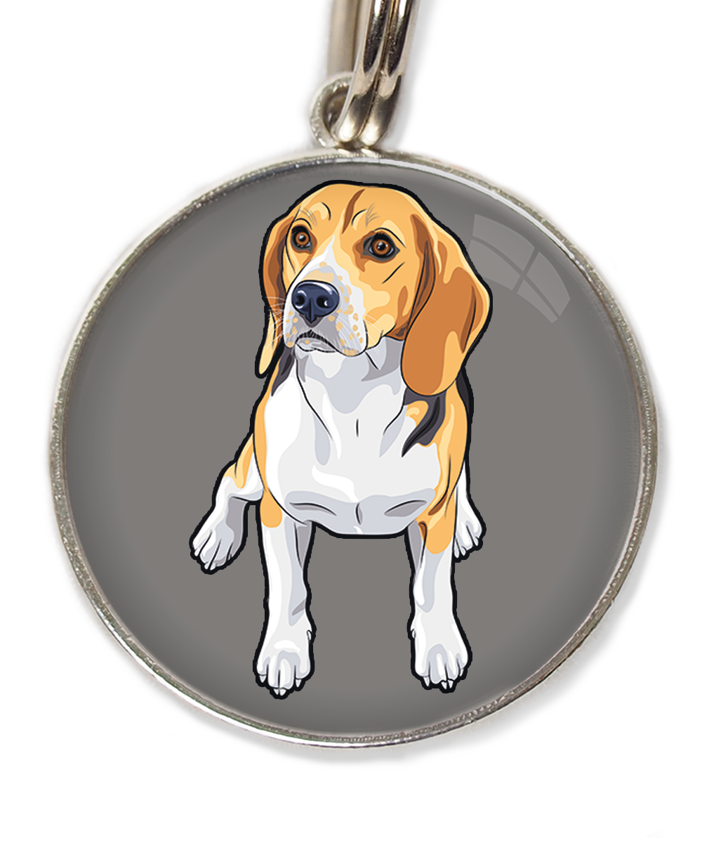beagle-huisdierpenning-lichtgrijs