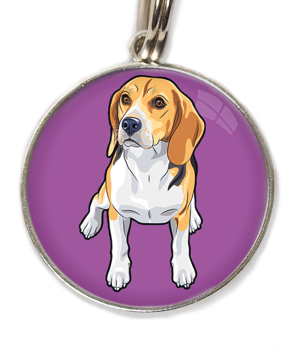 beagle-huisdierpenning-lilla