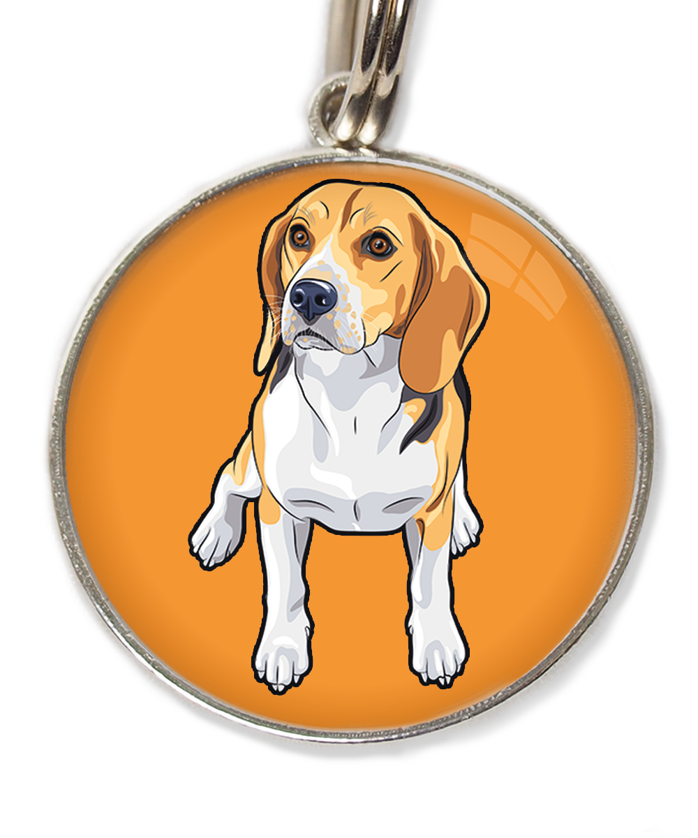 beagle-huisdierpenning-oranje