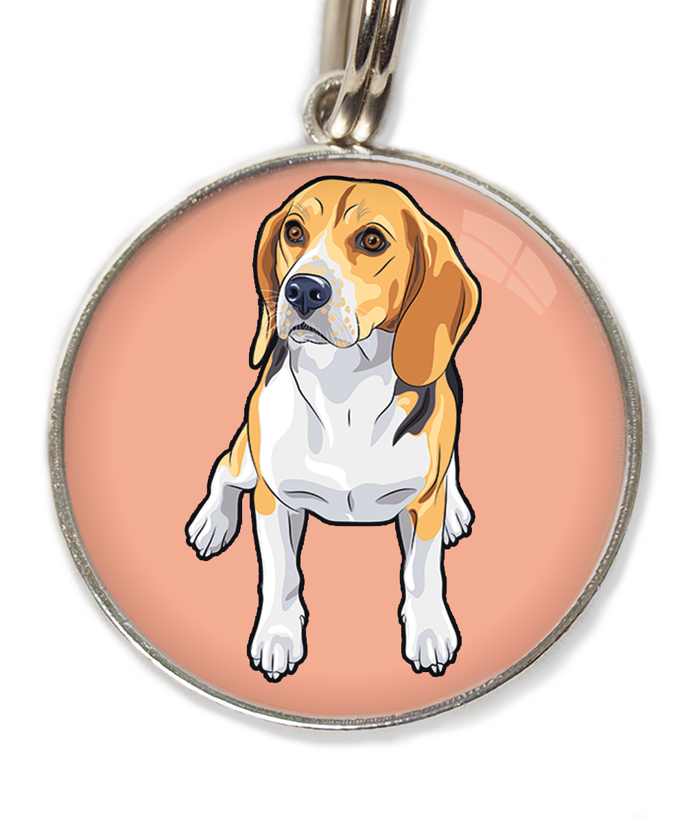 beagle-huisdierpenning-peach