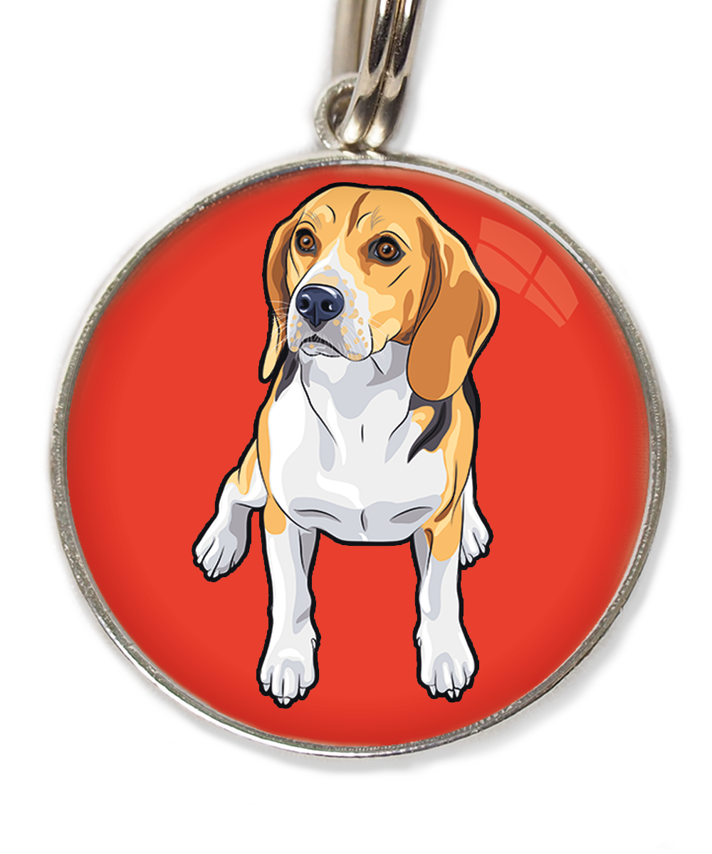 beagle-huisdierpenning-rood