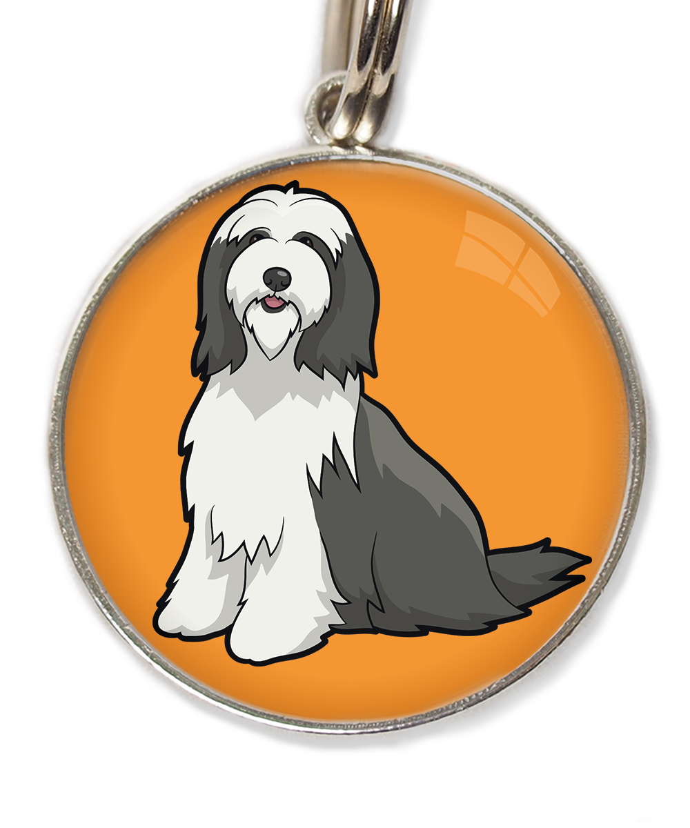 bearded-collie-huisdierpenning-oranje