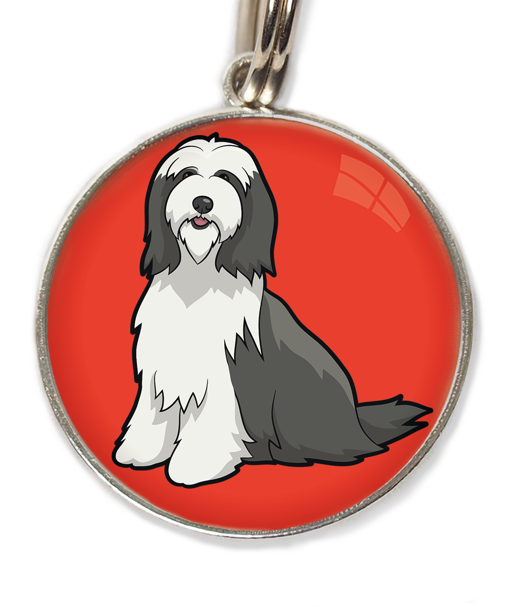 bearded-collie-huisdierpenning-rood