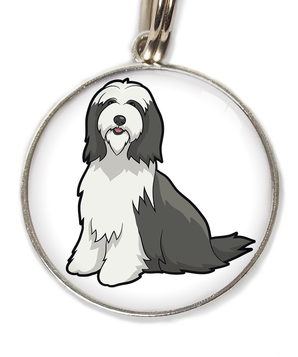 bearded-collie-huisdierpenning-wit