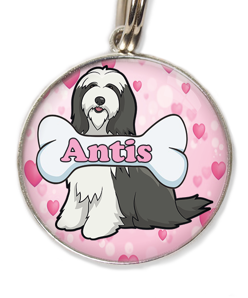 bearded-collie-met-naam-been-huisdierpenning-hartjes