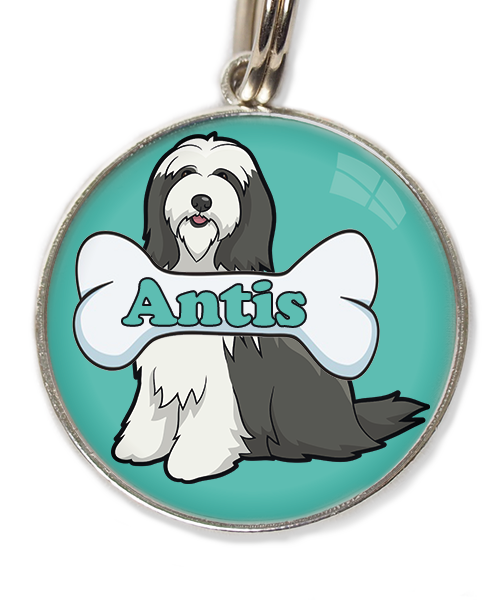 bearded-collie-met-naam-been-huisdierpenning-turquoise