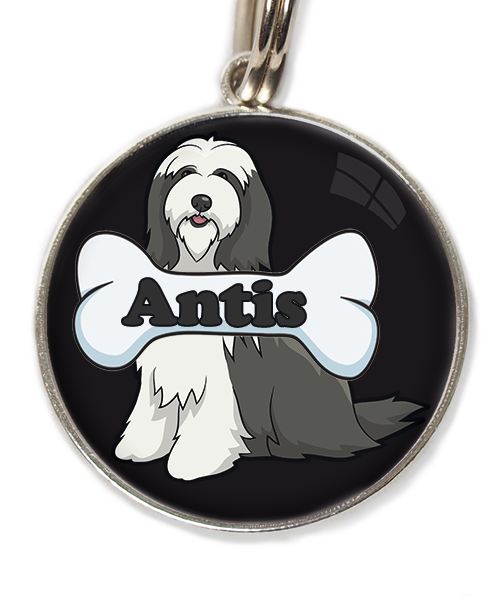 bearded-collie-met-naam-been-huisdierpenning-zwart