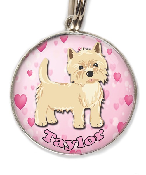 cairn-terrier-met-naam-los-huisdierpenning-hartjes