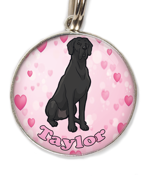 deense-dog-cartoon-met-naam-los-huisdierpenning-hartjes