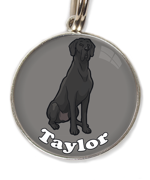 deense-dog-cartoon-met-naam-los-huisdierpenning-lichtgrijs