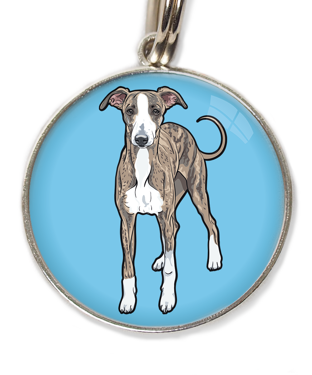 greyhound-huisdierpenning-lichtblauw