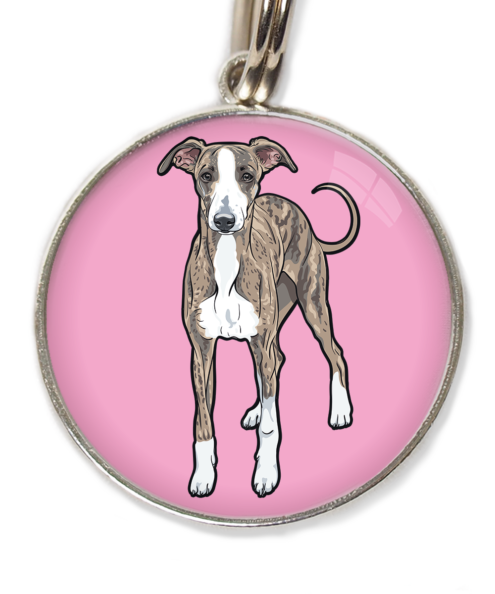 greyhound-huisdierpenning-lichtroos