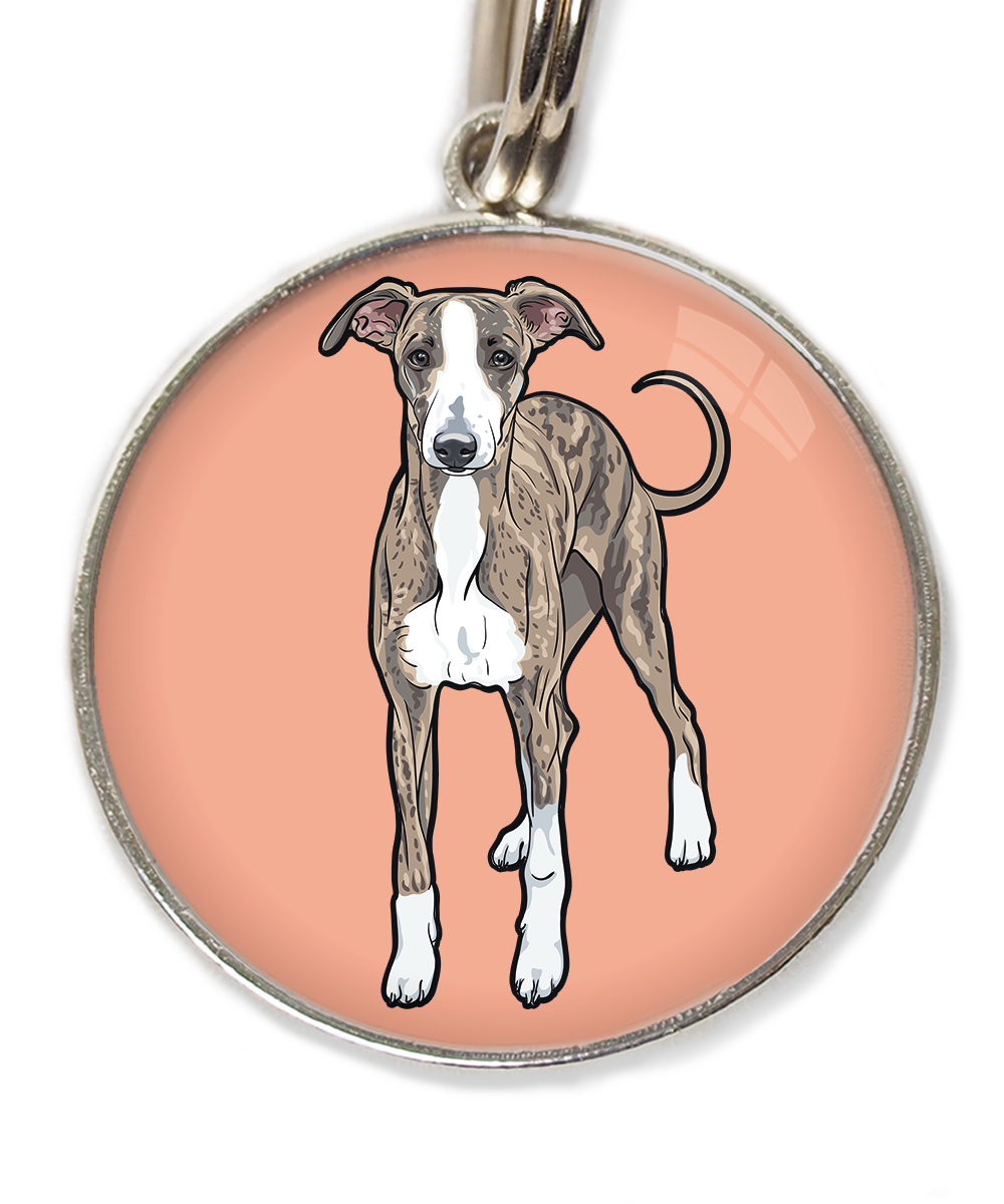 greyhound-huisdierpenning-peach