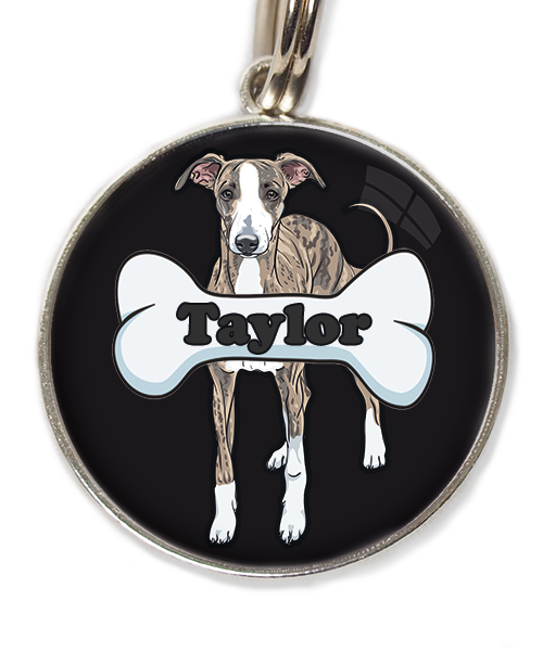 greyhound-met-naam-been-huisdierpenning-zwart