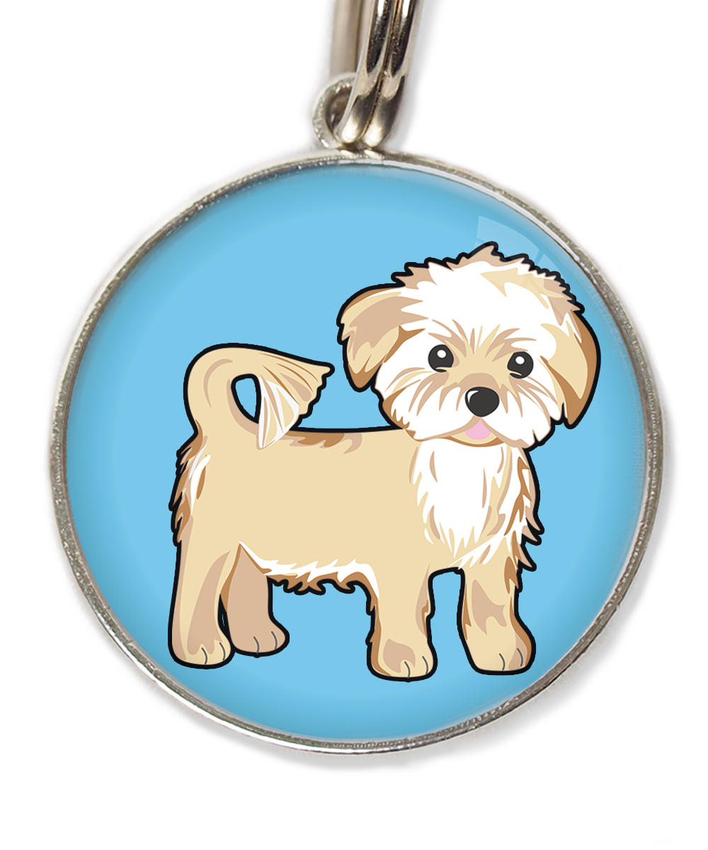 havanese-huisdierpenning-lichtblauw