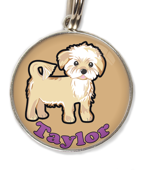 havanese-met-naam-los-huisdierpenning-beige